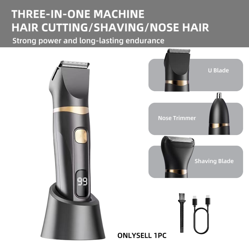 Men'S Grooming Facial - 3종 가정용 전기 그루밍 세트, 헤어