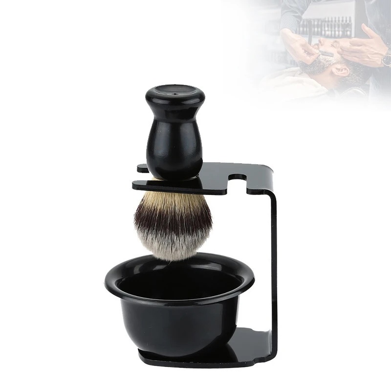 Men'S Grooming Facial - 아크릴 스탠드 홀더가 있는 면도 브러시와